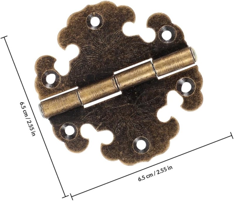 Antique Decorative Copper Hinges Oil Rubbed Bronze Finish For Wooden Box Cabinet Doors - Image 2